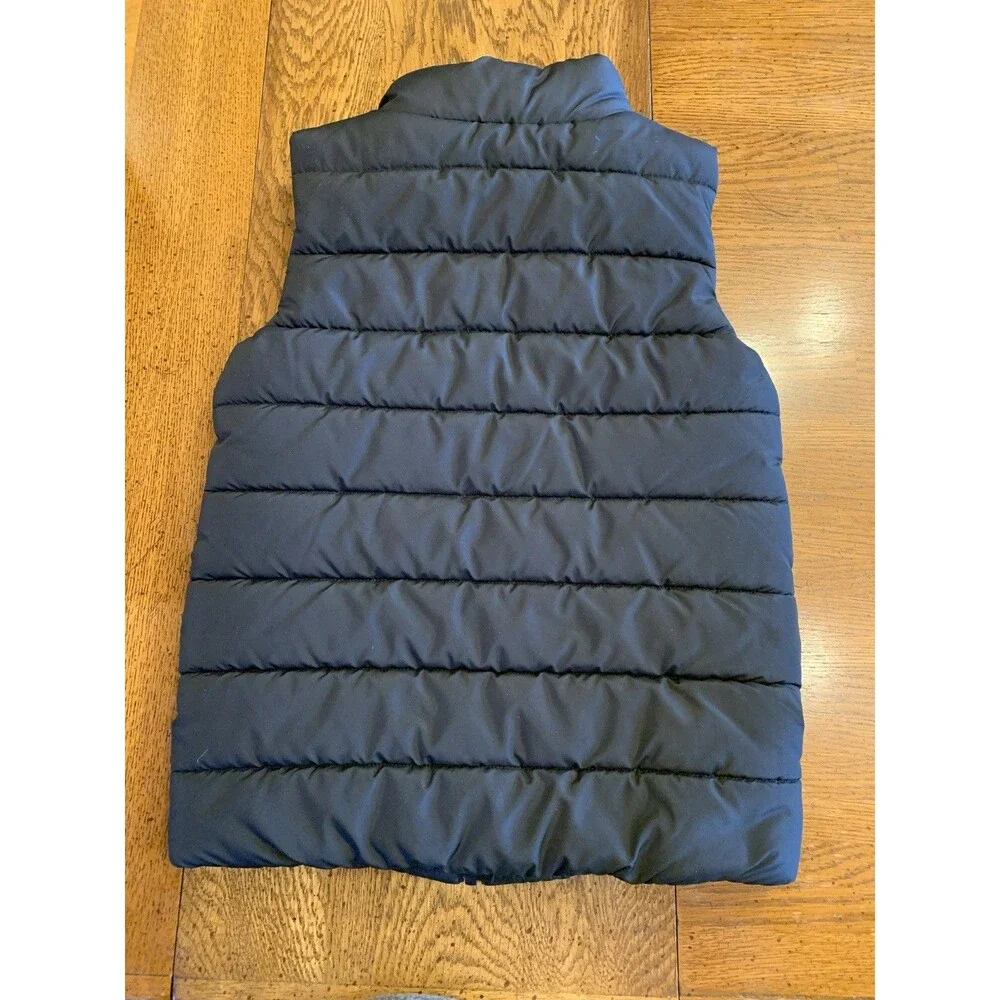 Puma Vest Size Small (7/8) Boys Kids Unisex Black Red Full Zip Logo Puffer